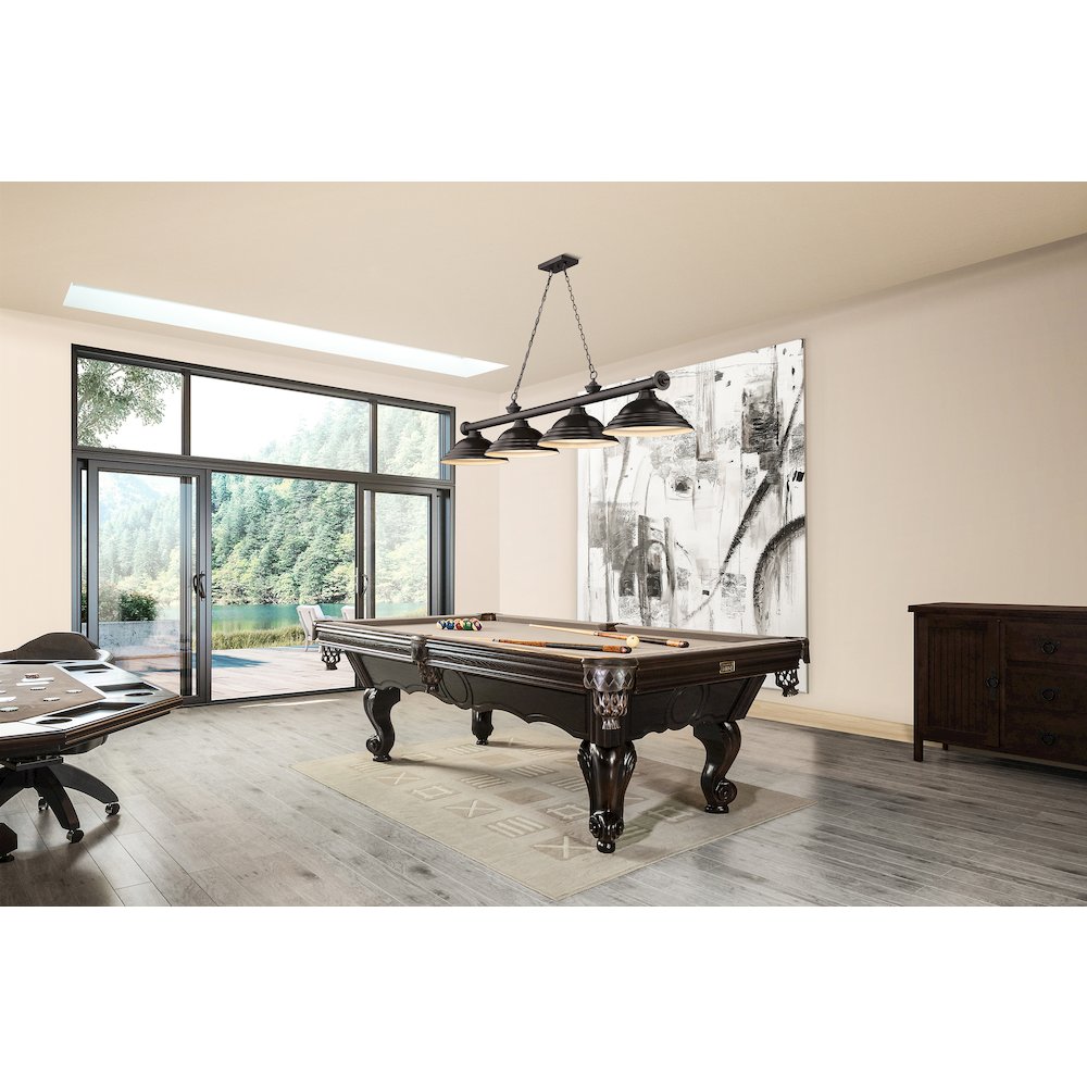 Z-Lite Cordon 4 Light Billiard, Steel Frame, Bronze Shade Color. Picture 6