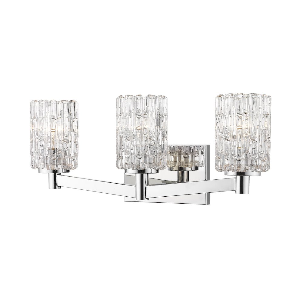 Z-Lite Aubrey 3 Light Vanity in Chrome Frame Finish. Picture 3