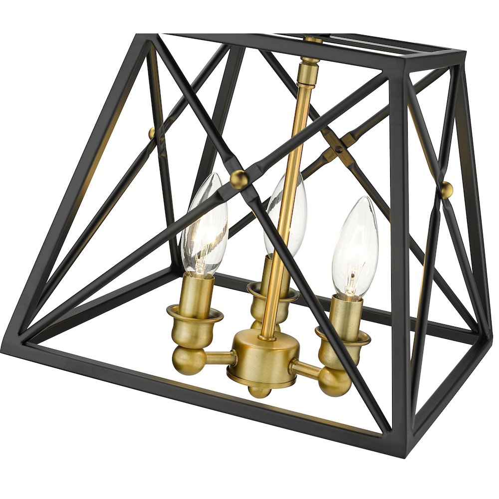 Z-Lite 3 Light Semi Flush Mount. Picture 4