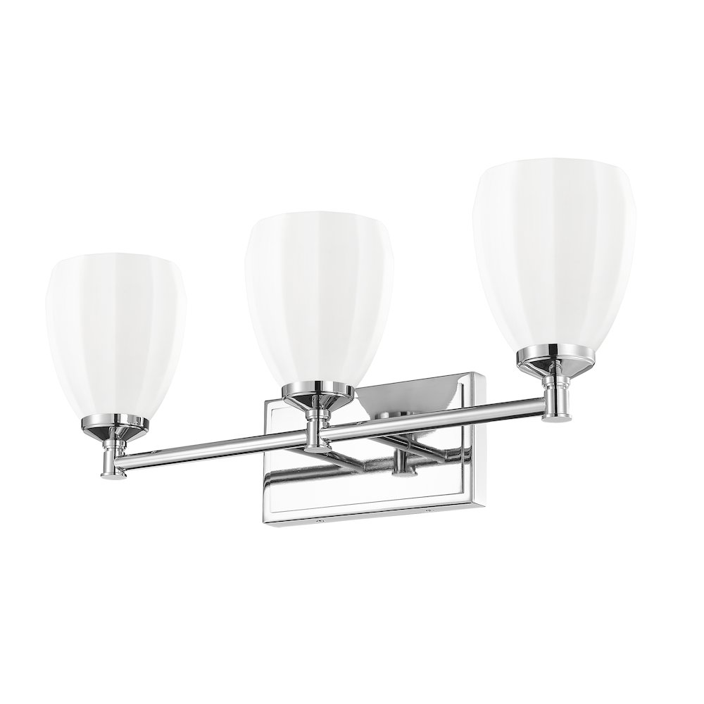Z-Lite Oren 3 Light Vanity in Chrome  color, Steel frame. Picture 5