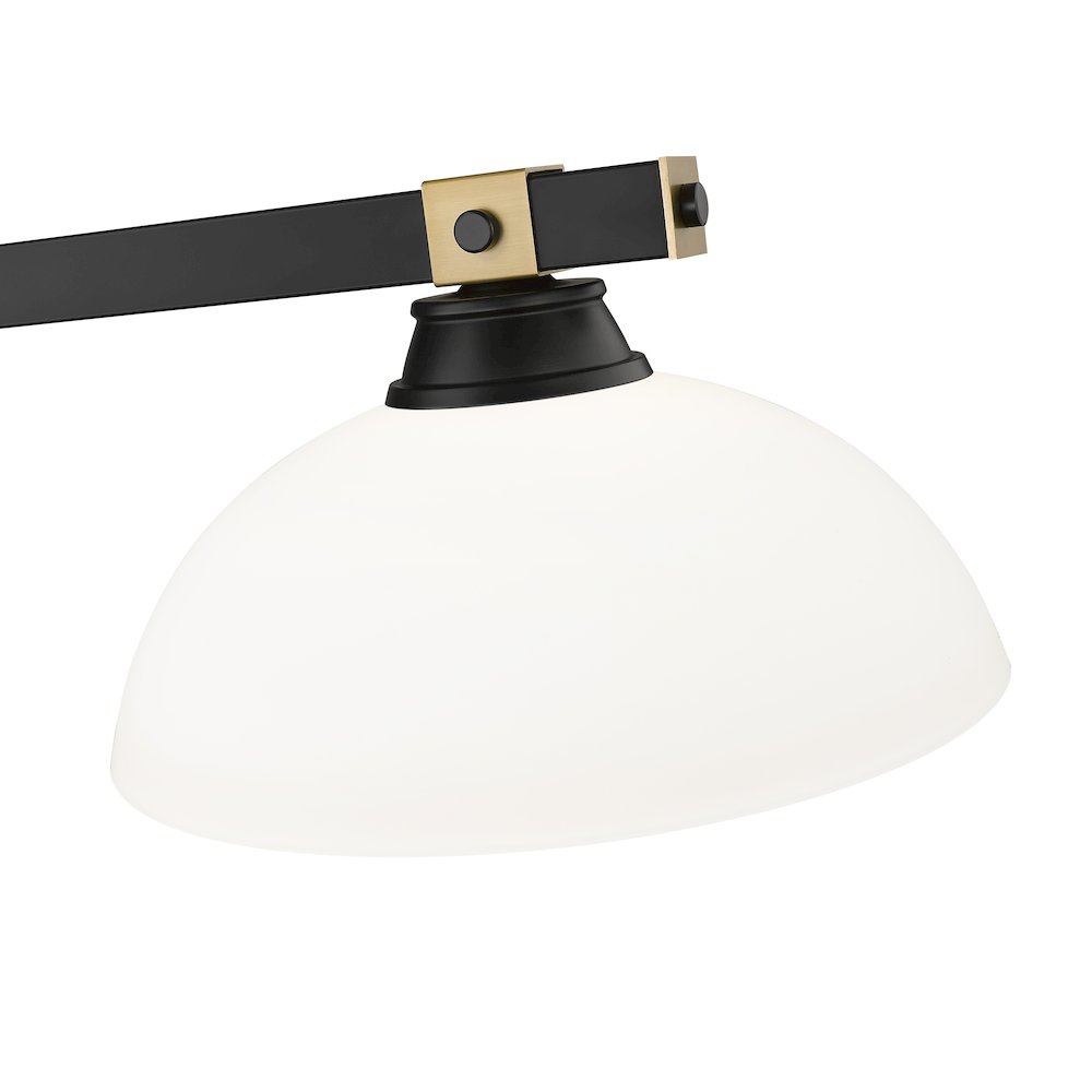 Z-Lite Bronte 3 Light Billiard, Steel Frame, Matte Opal Shade Color. Picture 4