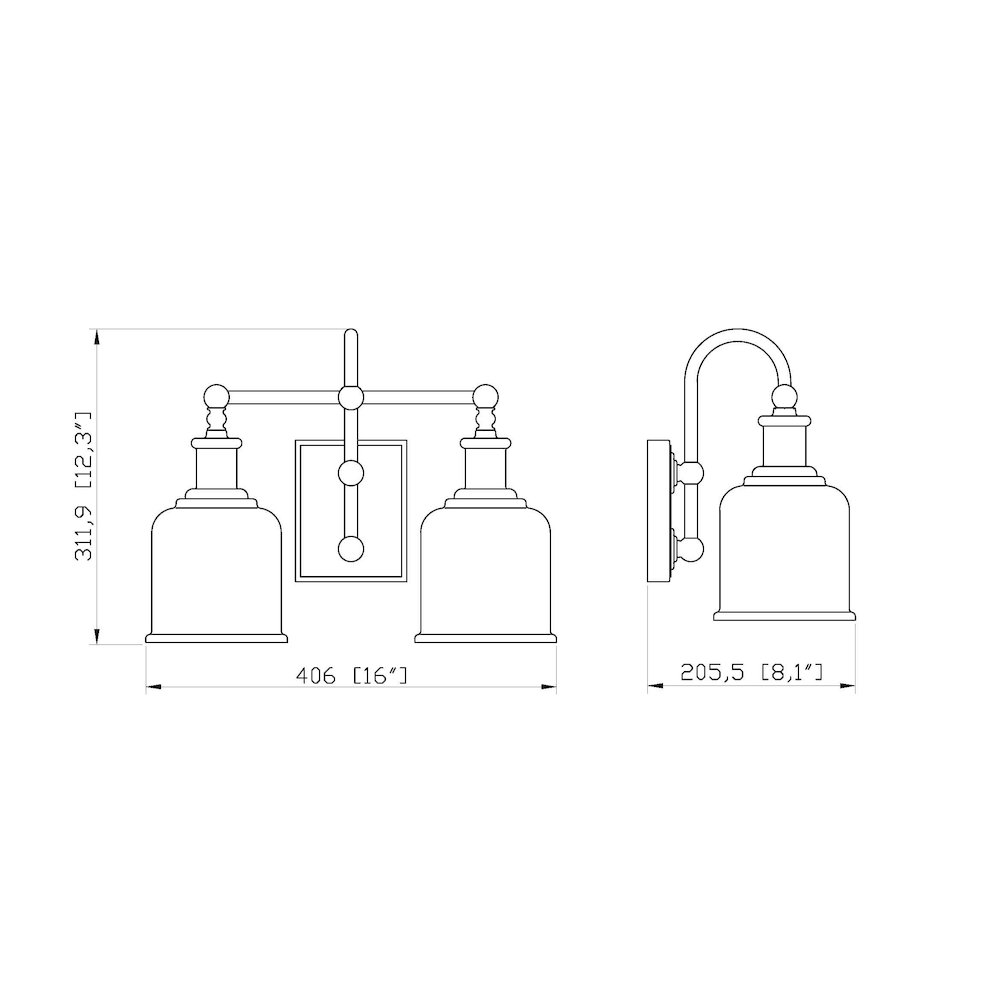 Z-Lite 2 Light Vanity. Picture 8
