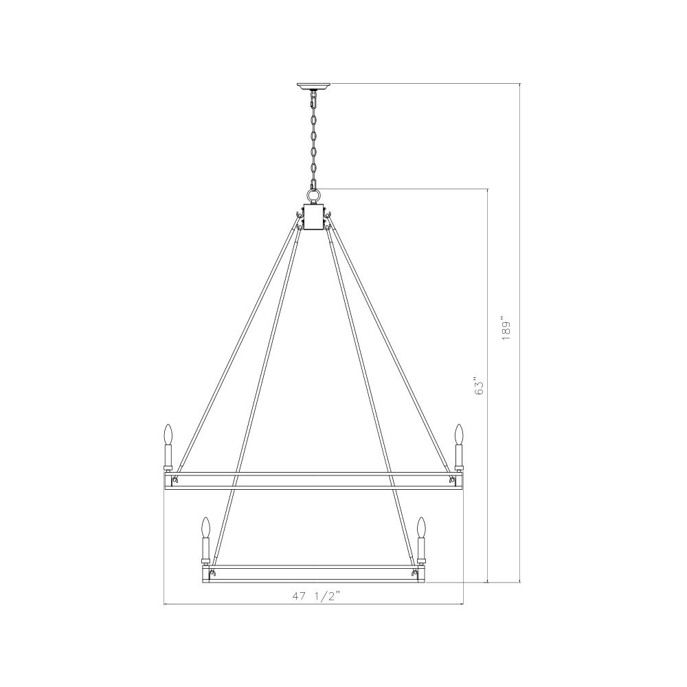 Z-Lite Dennison 20 Light Chandelier in Signature Brass color, Steel frame. Picture 7