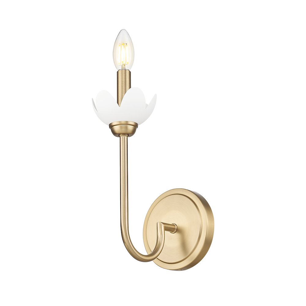 Z-Lite Allistair 1 Light Wall Sconce in Modern Gold color, Steel frame. Picture 3