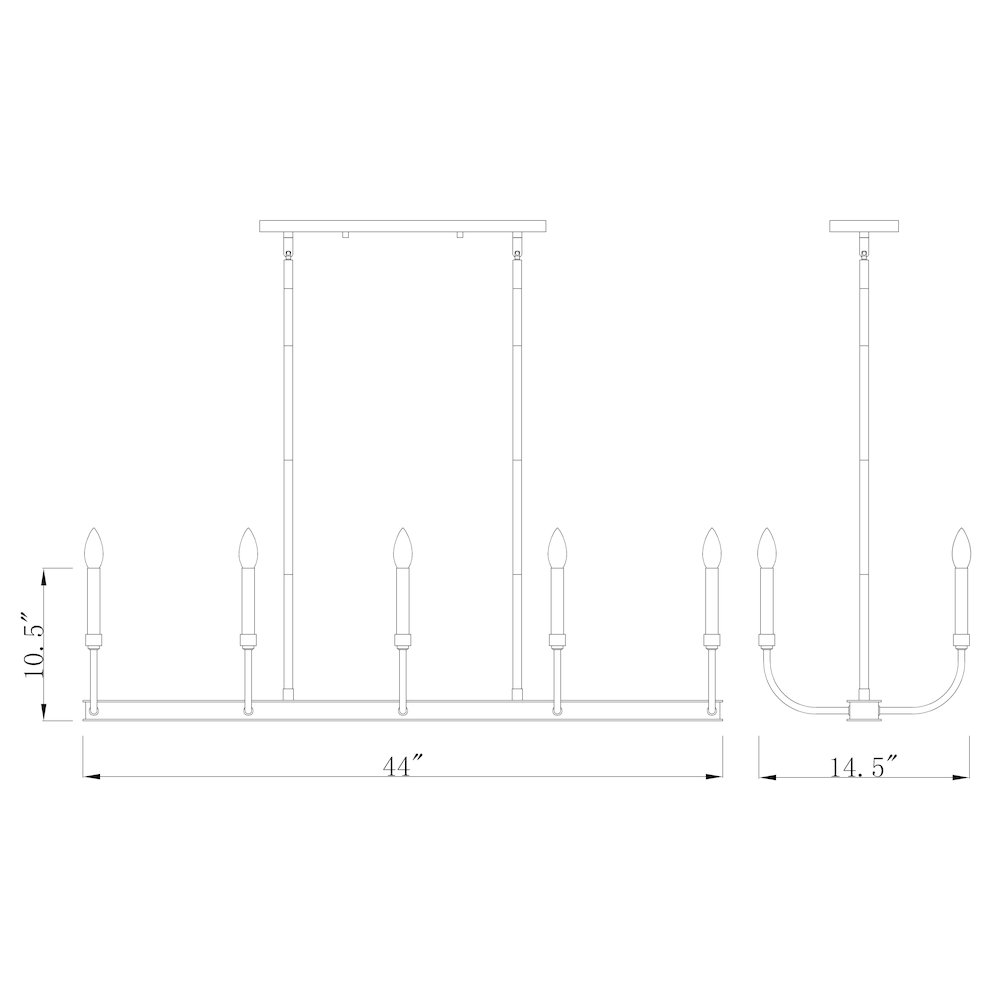 Z-Lite 10 Light Linear Chandelier. Picture 8
