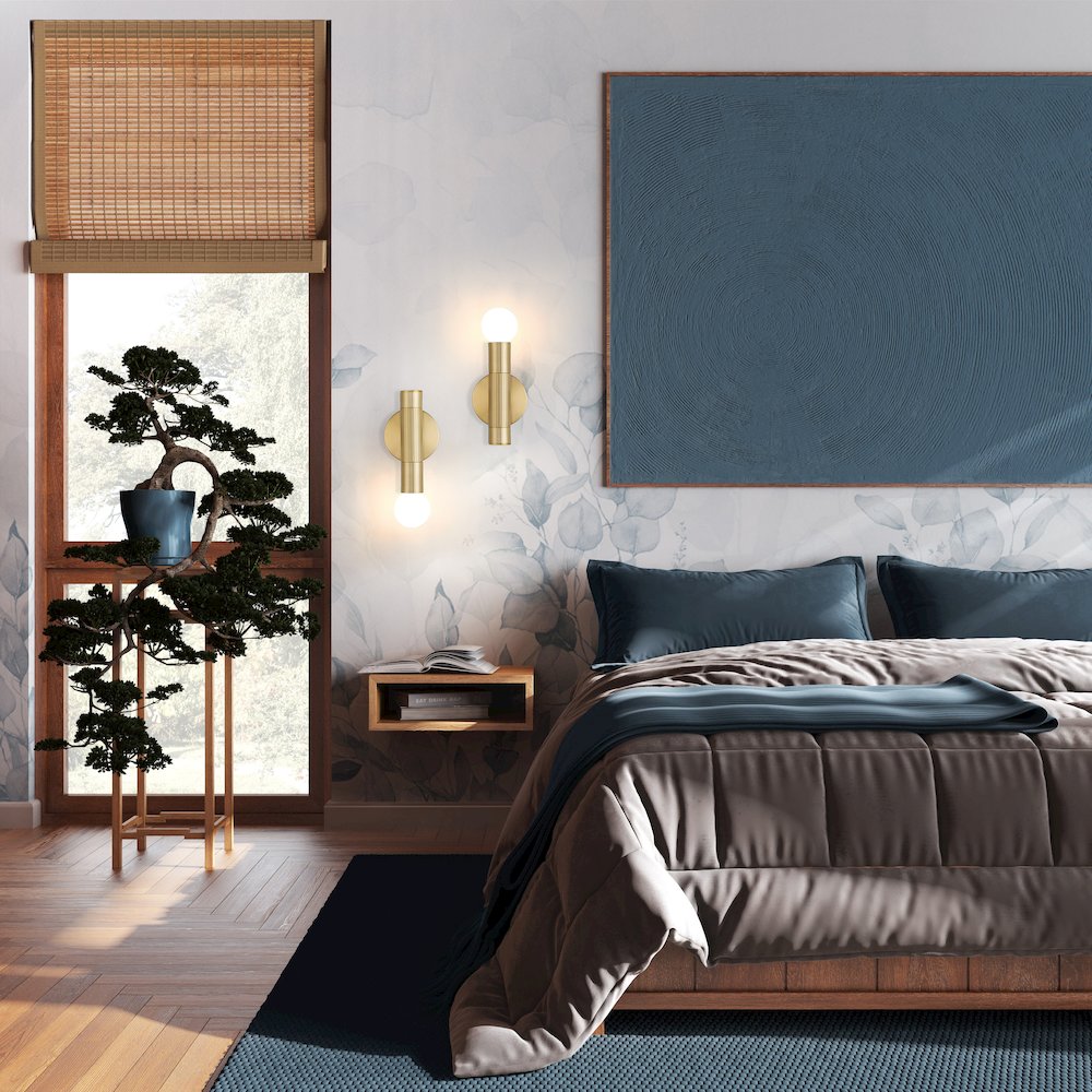 Z-Lite Stari 1 Light Wall Sconce in Modern Gold color, Steel frame. Picture 7