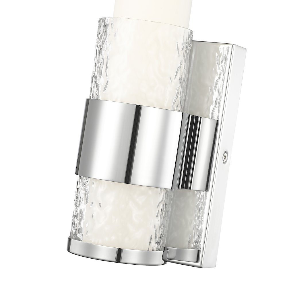 Z-Lite Egon 1 Light Wall Sconce in Chrome color, Steel frame. Picture 4