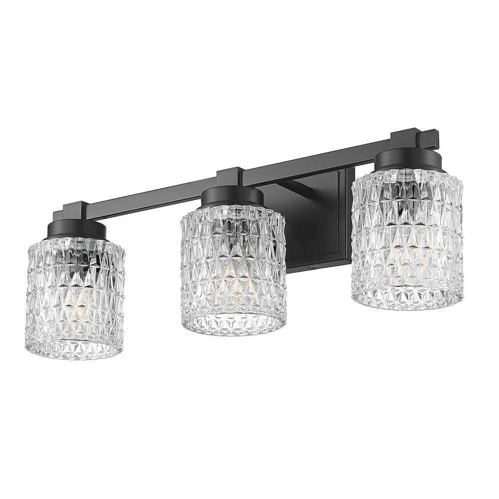 Z-Lite 3 Light Vanity, Matte Black. Picture 7