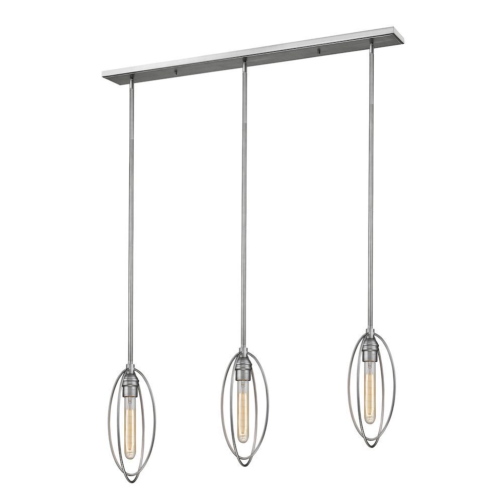 Z-Lite 3 Light Linear Chandelier. Picture 1