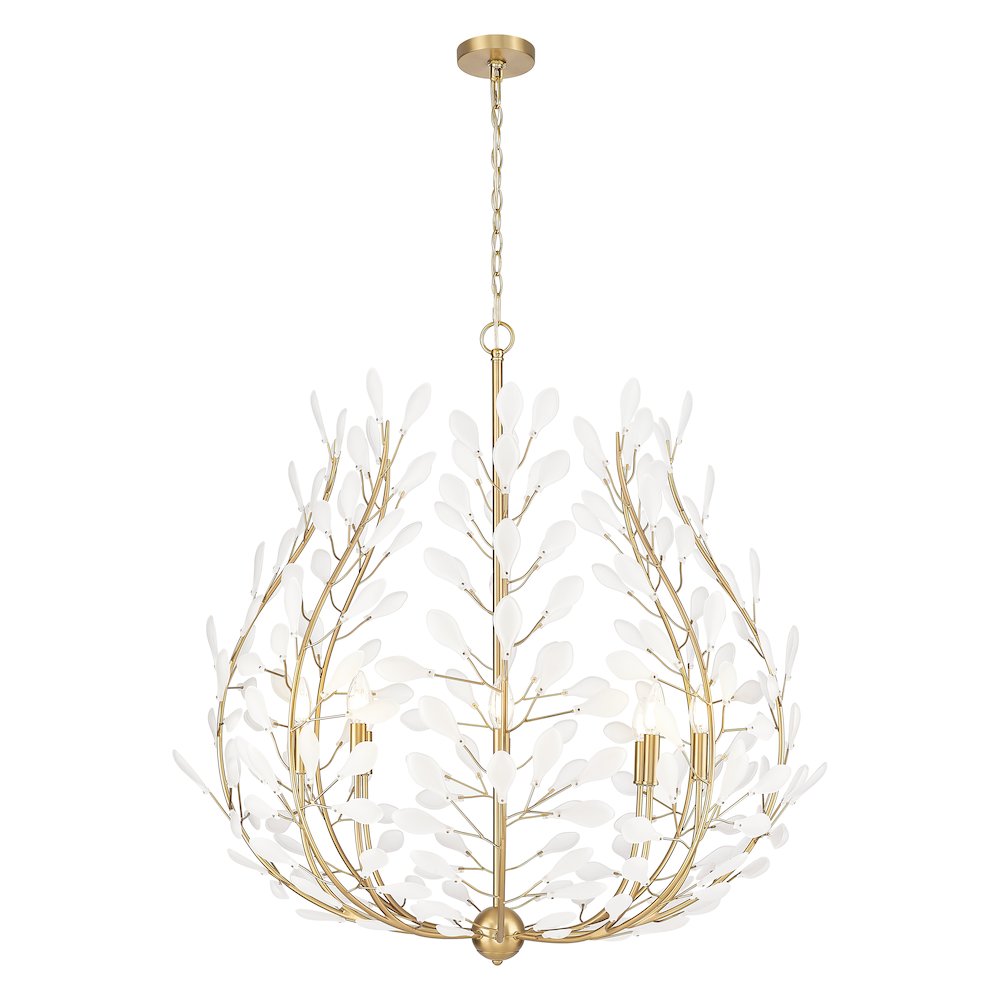 Z-Lite 8 Light Chandelier, Modern Gold. Picture 2