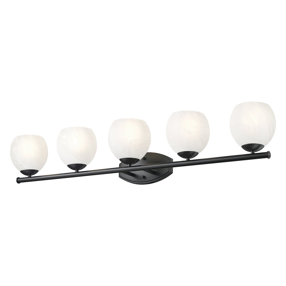 Z-Lite 5 Light Vanity, Matte Black. Picture 3