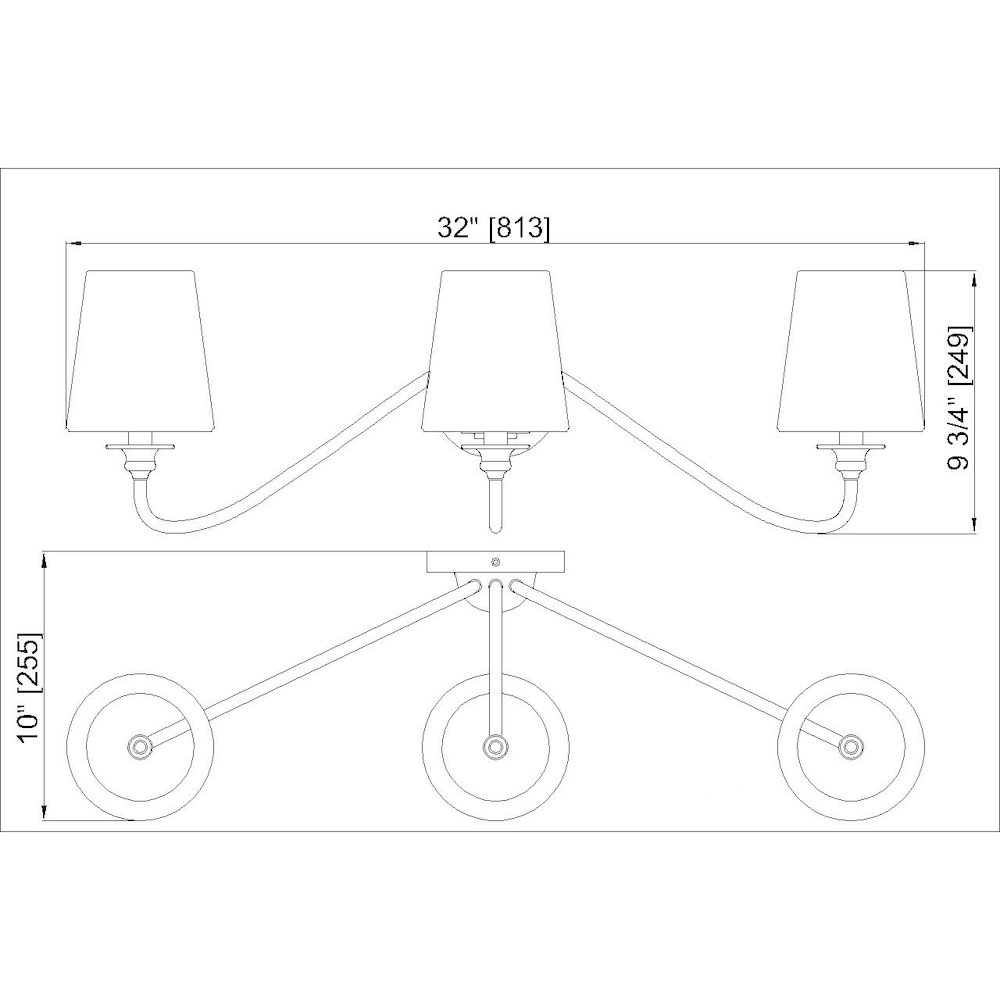 Z-Lite 3 Light Wall Sconce. Picture 8