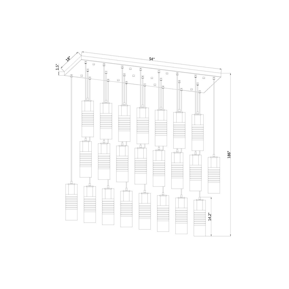 Z-Lite 23 Light Linear Chandelier. Picture 8