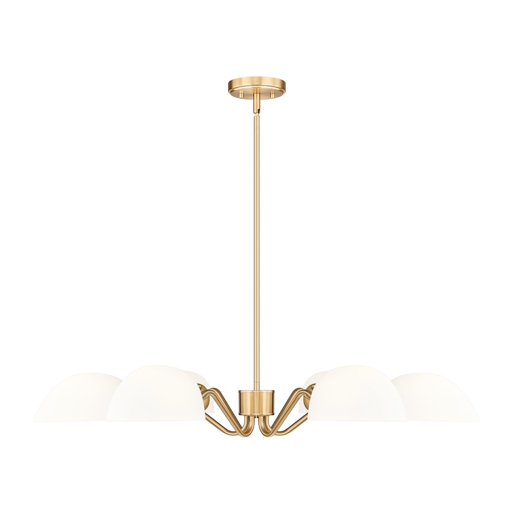 Z-Lite 6 Light Chandelier, Modern Gold. Picture 2