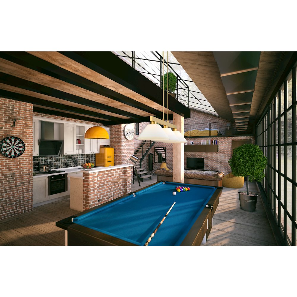 Z-Lite Cobalt 3 Light Billiard, Steel Frame, Matte Opal Shade Color. Picture 6