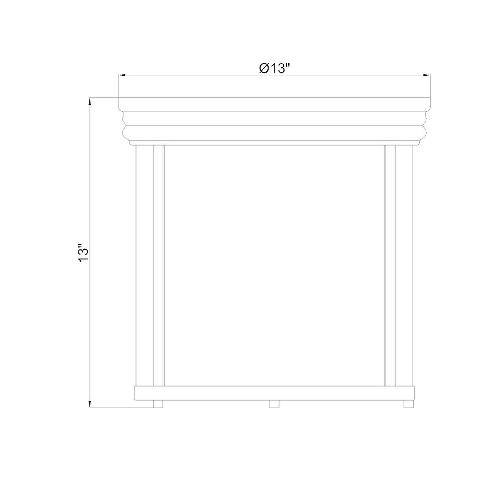 Z-Lite 3 Light Flush Mount. Picture 8