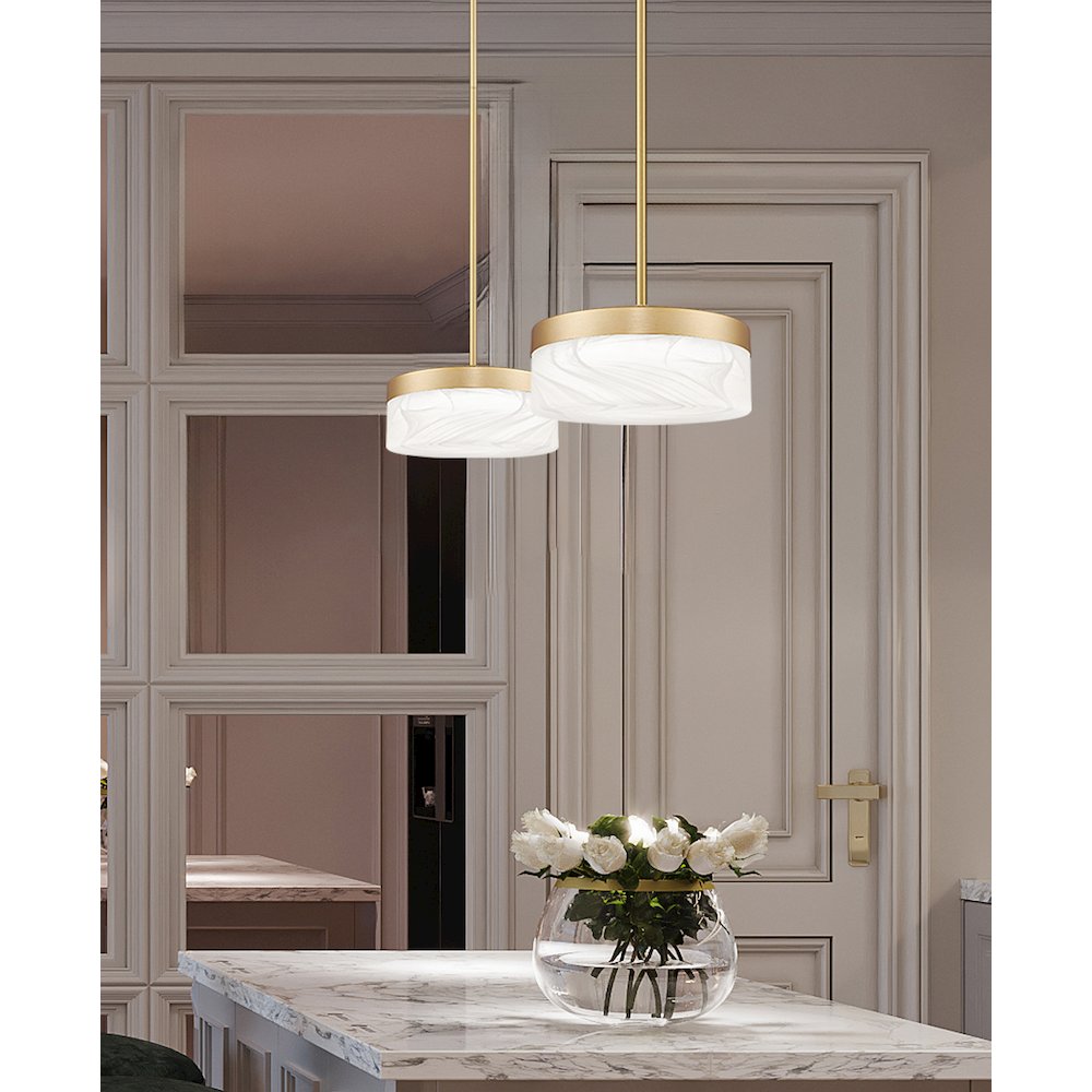 Z-Lite 1 Light Pendant, Modern Gold. Picture 5