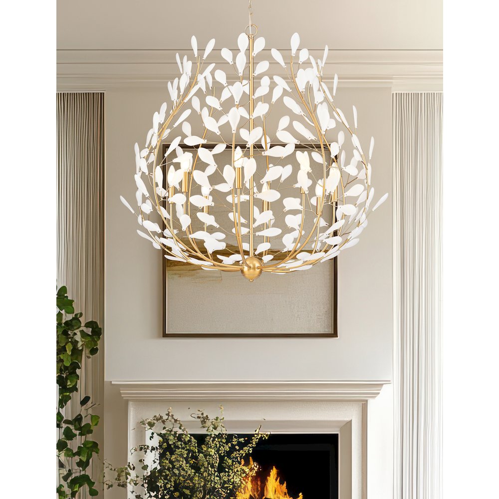 Z-Lite 8 Light Chandelier, Modern Gold. Picture 5