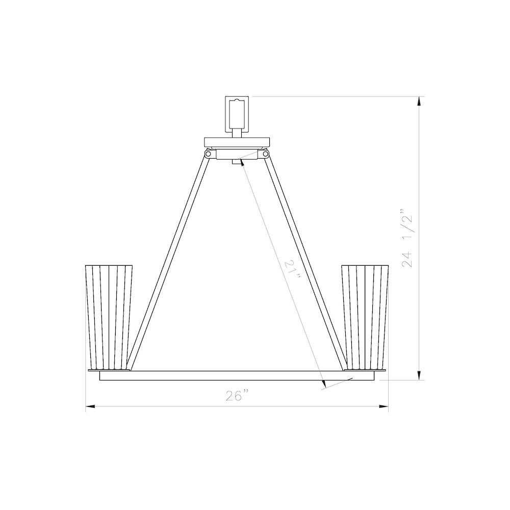 Z-Lite 6 Light Chandelier. Picture 8