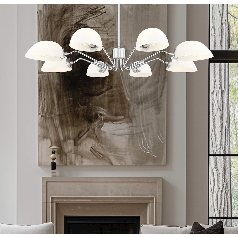 Z-Lite 8 Light Chandelier, Brushed Nickel. Picture 5