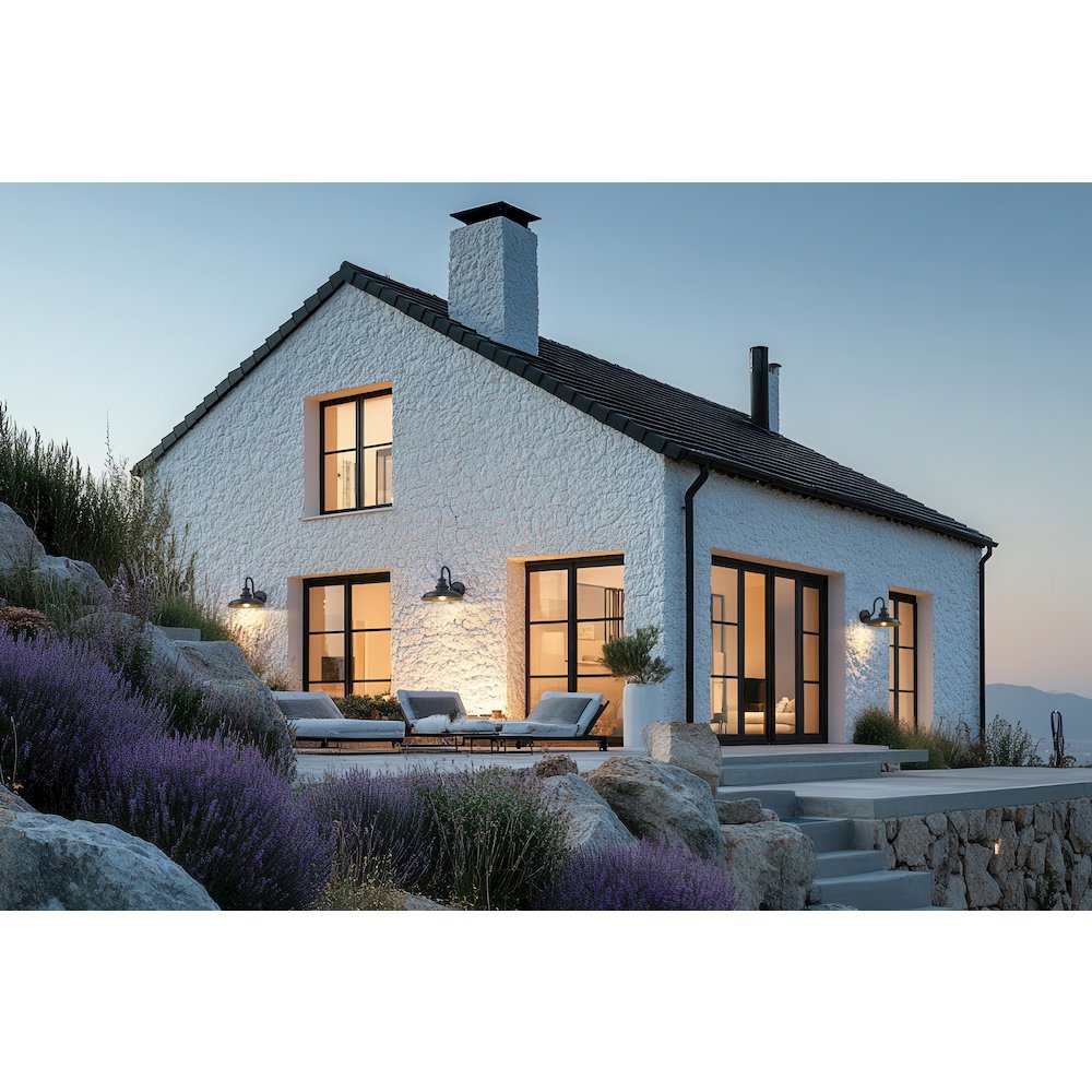 Z-Lite RLM 1 Light Outdoor Wall Light in Sand Black color, Aluminum frame. Picture 6