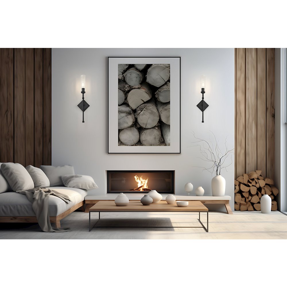 Z-Lite 1 Light Wall Sconce, Matte Black. Picture 5