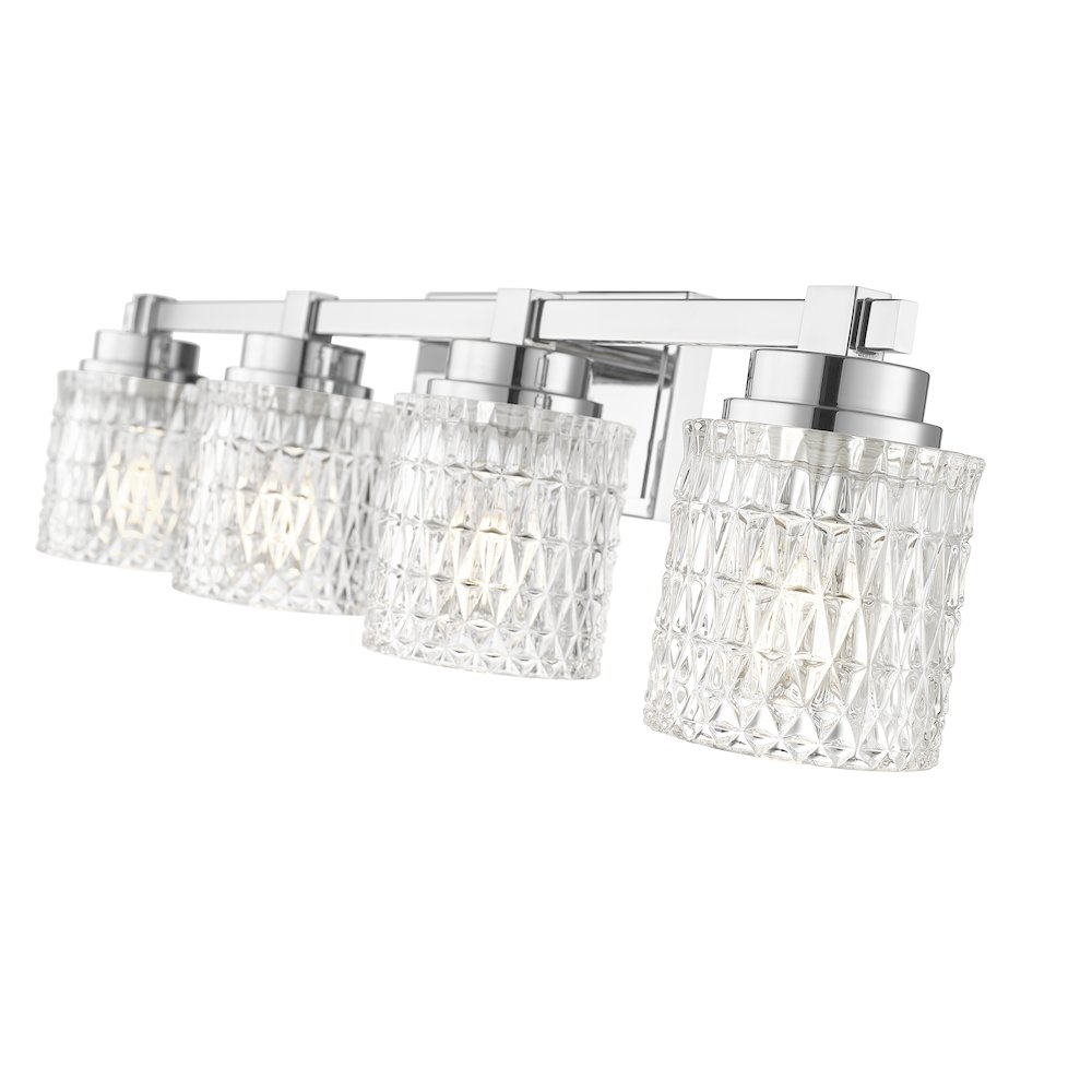Z-Lite 4 Light Vanity, Chrome. Picture 4