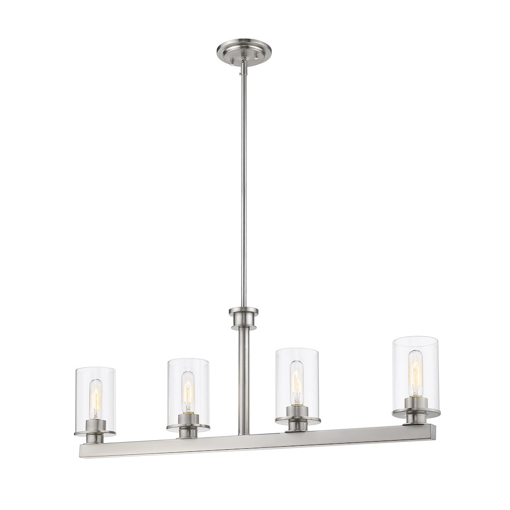 Z-Lite 4 Light Linear Chandelier. Picture 1