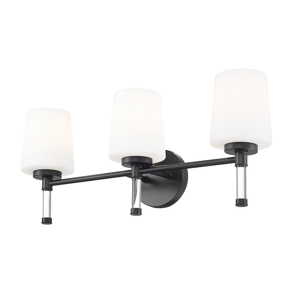 Z-Lite 3 Light Vanity, Matte Black. Picture 3