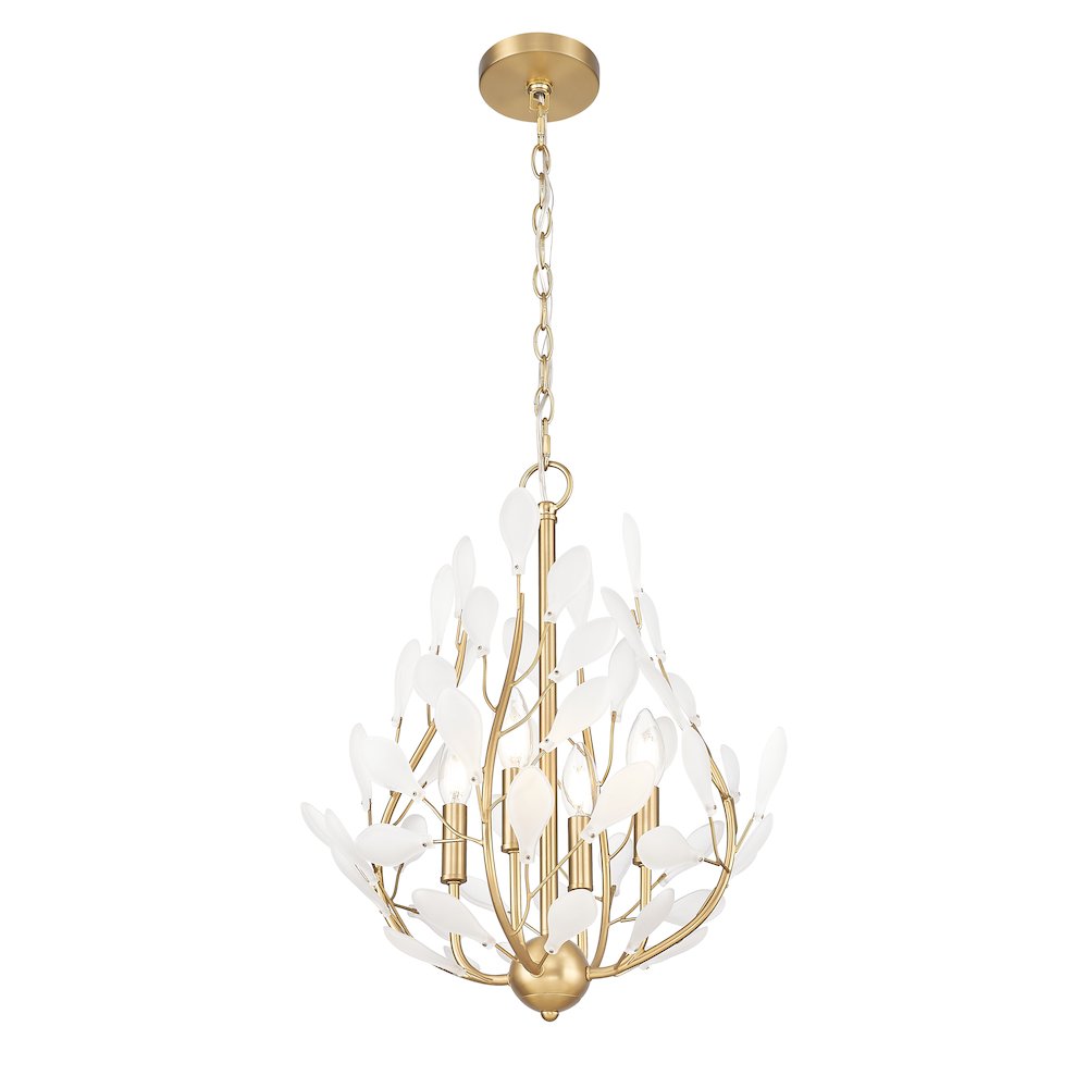 Z-Lite 4 Light Chandelier, Modern Gold. Picture 3