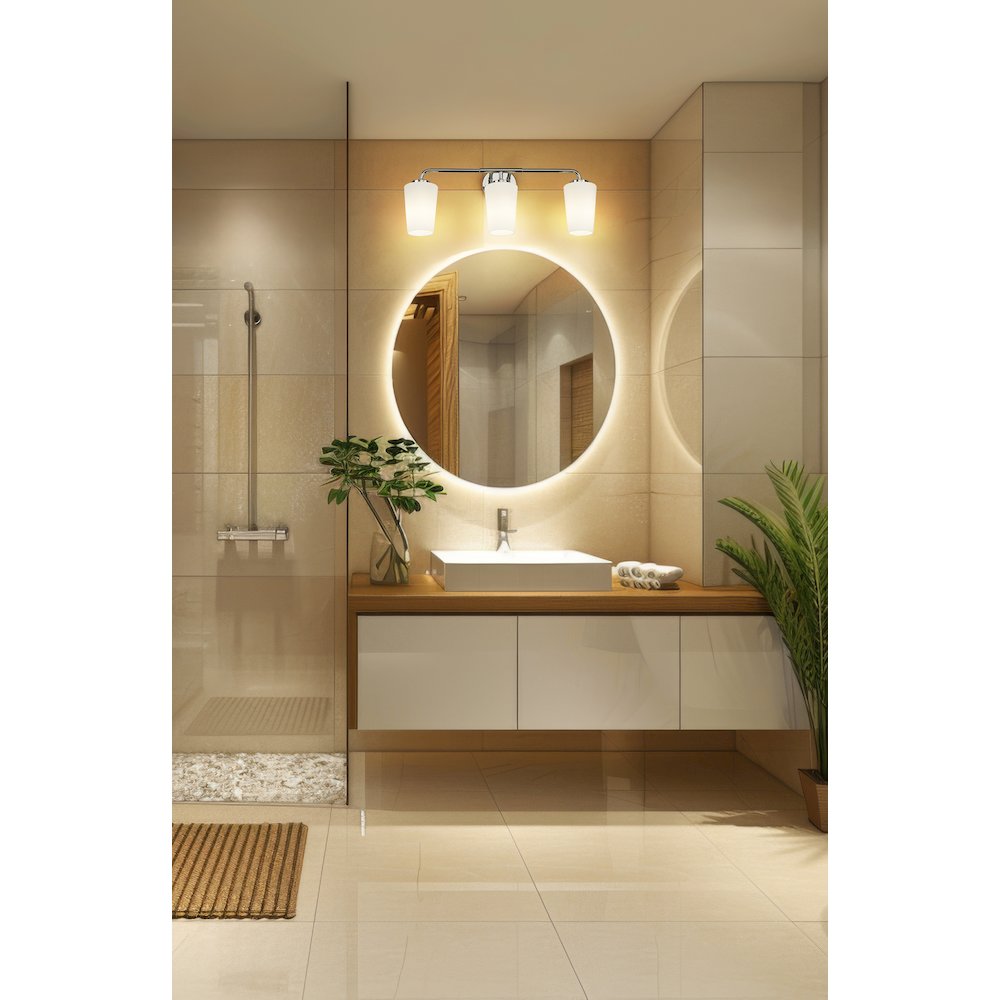 Z-Lite Montford 3 Light Vanity in Chrome color, Steel frame. Picture 6