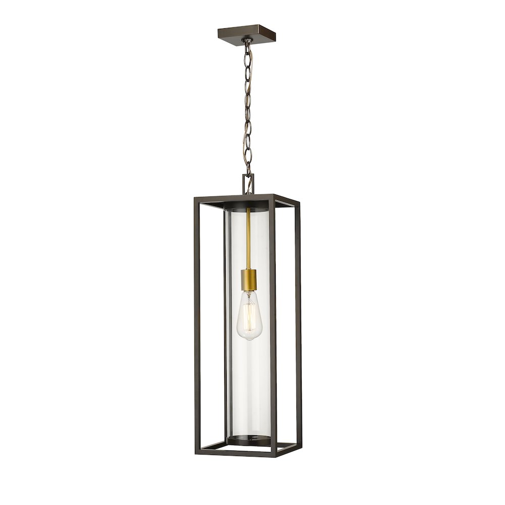 Z-Lite 1 Light Outdoor Chain Mount Ceiling Fixture. Picture 2