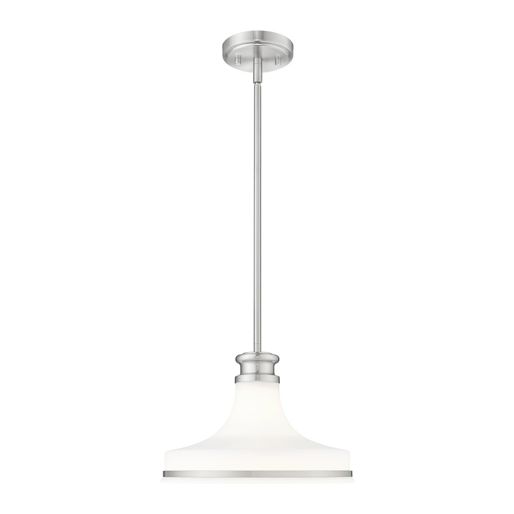 Z-Lite 1 Light Pendant, Brushed Nickel. Picture 1