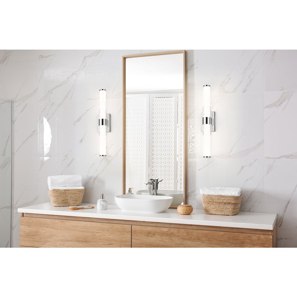 Z-Lite Egon 1 Light Vanity in Chrome color, Steel frame. Picture 7