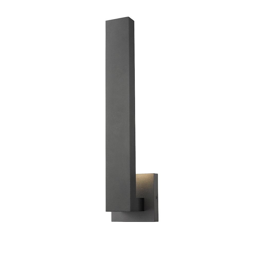 Z-Lite Edge 2 Light Outdoor Wall Light in Black Frame Finish. Picture 1