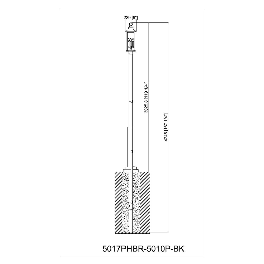 Z-Lite 4 Light Outdoor Post Mounted Fixture. Picture 8