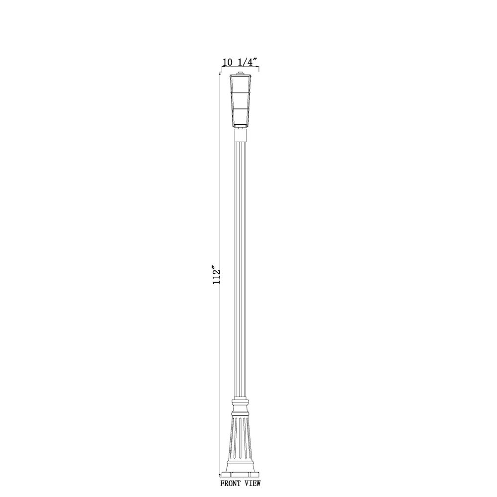 Z-Lite 1 Light Outdoor Post Mounted Fixture. Picture 8