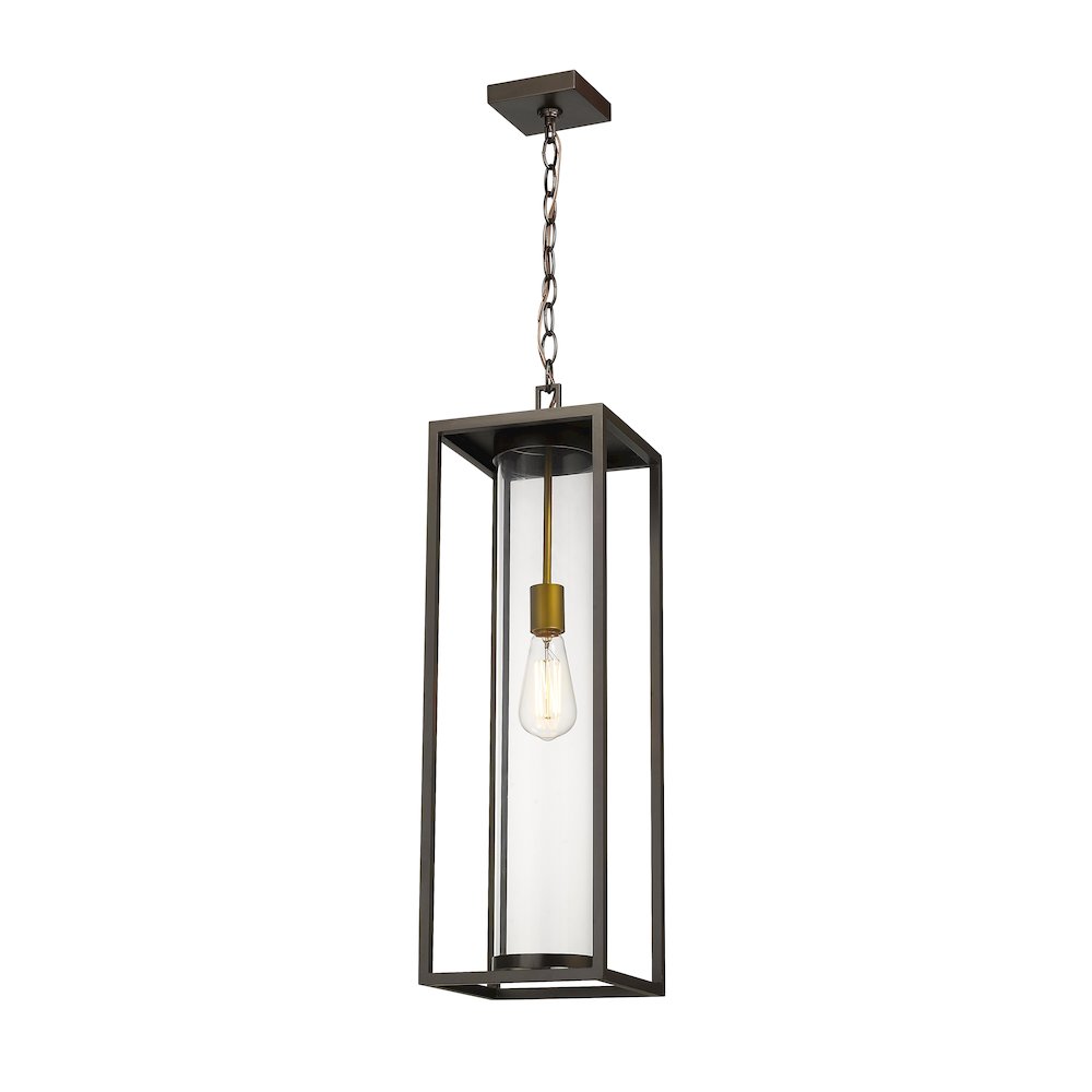 Z-Lite 1 Light Outdoor Chain Mount Ceiling Fixture. Picture 1