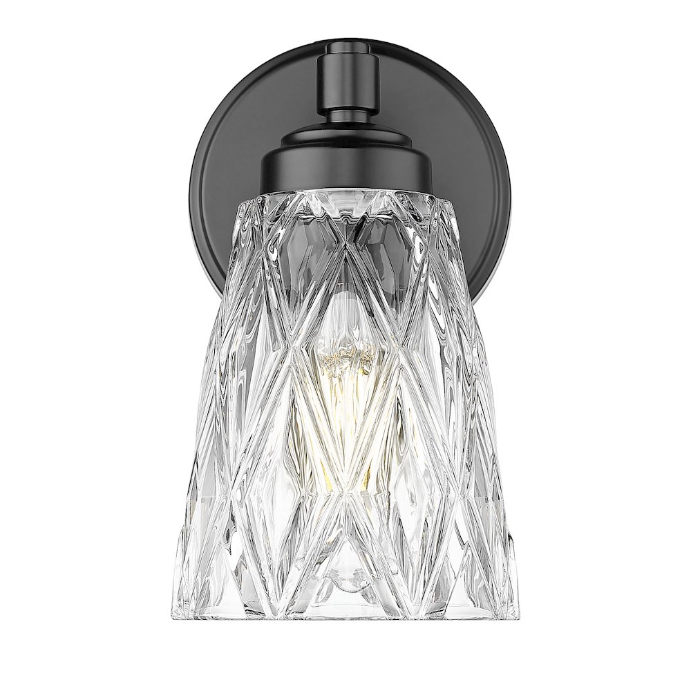 Z-Lite 1 Light Wall Sconce, Matte Black. Picture 2