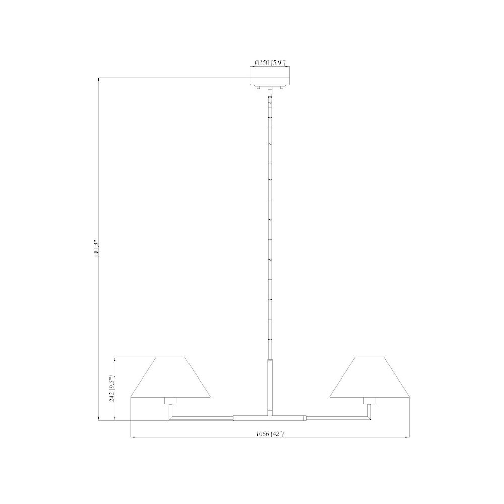 Z-Lite 2 Light Chandelier. Picture 8