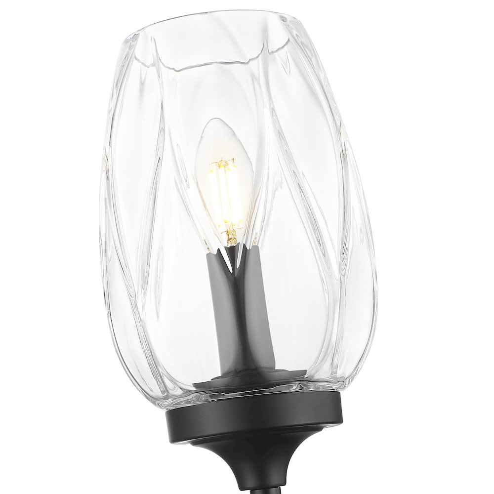 Z-Lite 1 Light Wall Sconce, Matte Black. Picture 4