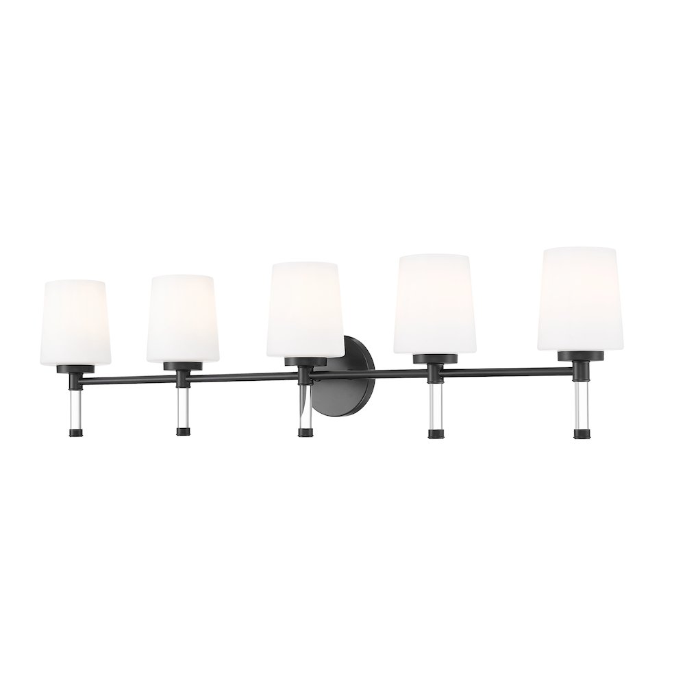Z-Lite 5 Light Vanity, Matte Black. Picture 1