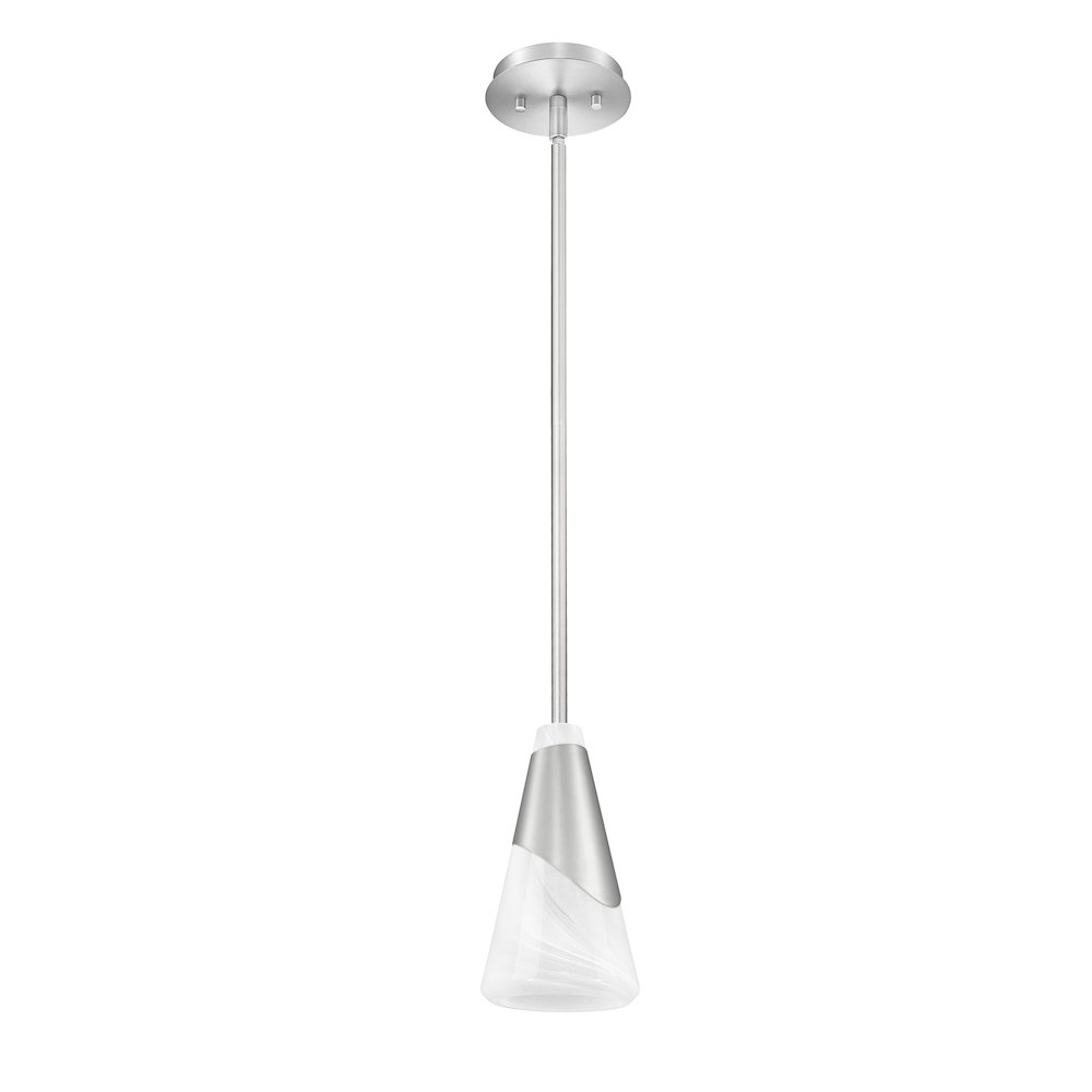 Z-Lite Aimie 1 Light Pendant, Brushed Nickel. Picture 5