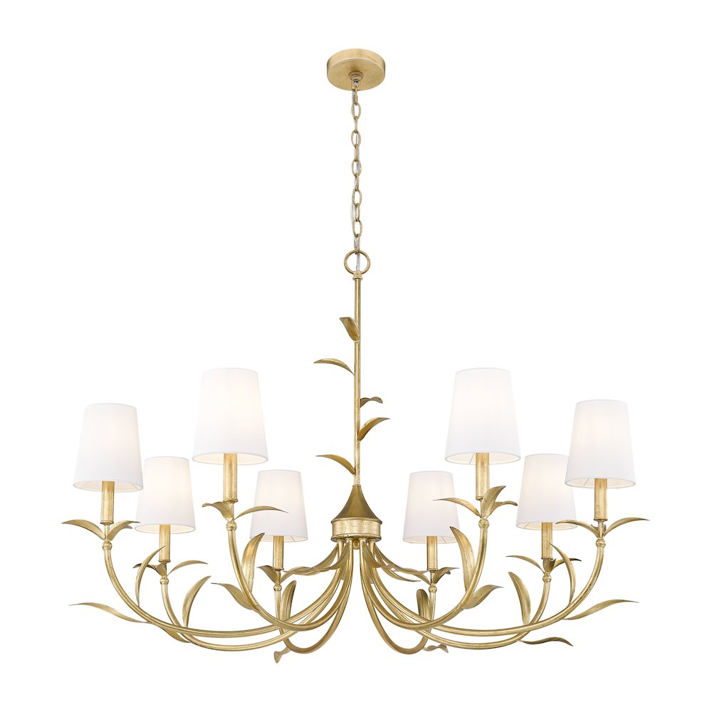 Z-Lite 8 Light Chandelier, Gold Leaf. Picture 3
