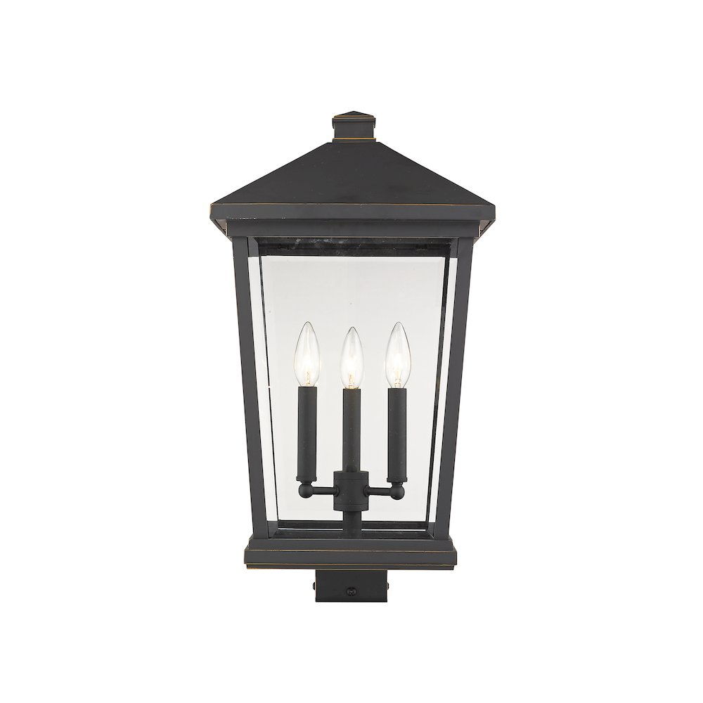 Z-Lite 3 Light Outdoor Post Mount Fixture. Picture 2