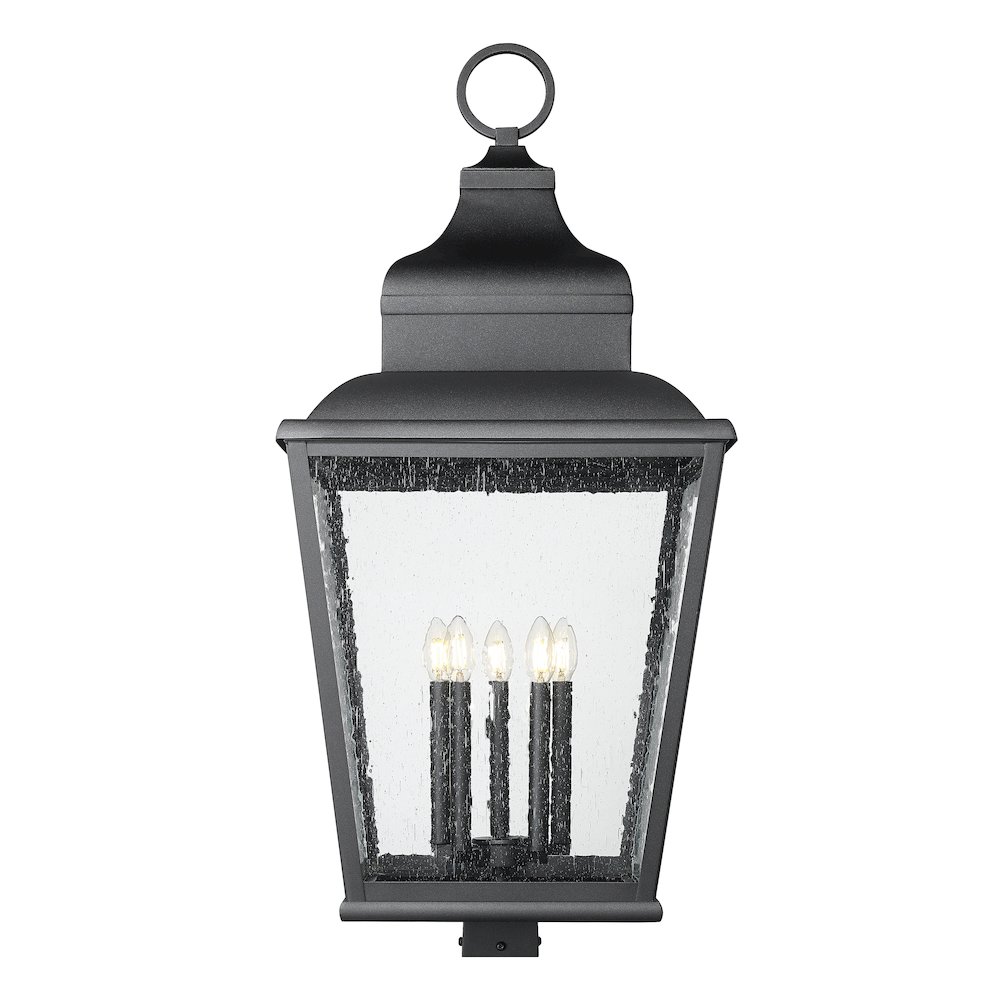 Z-Lite 5 Light Outdoor Post Mount Fixture, Sand Black. Picture 2
