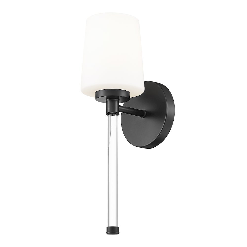 Z-Lite 1 Light Wall Sconce, Matte Black. Picture 3