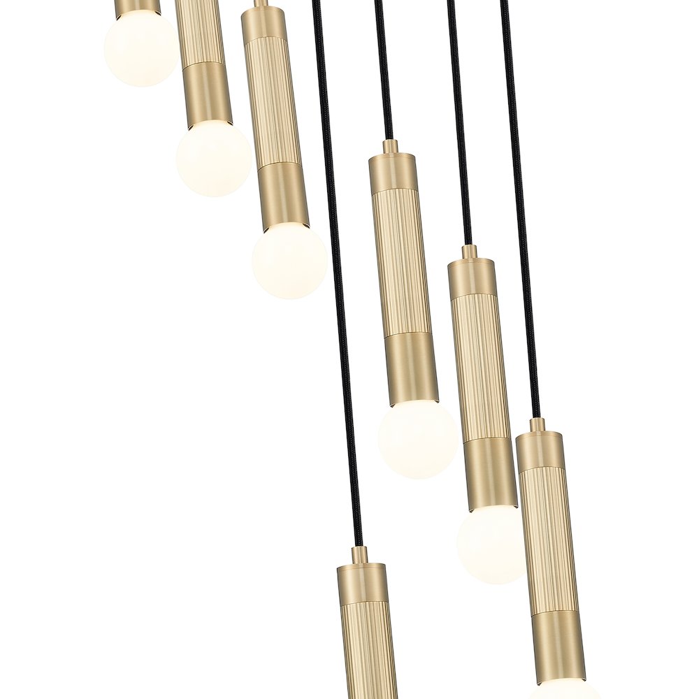 Z-Lite Stari 7 Light Chandelier in Modern Gold color, Steel frame. Picture 4