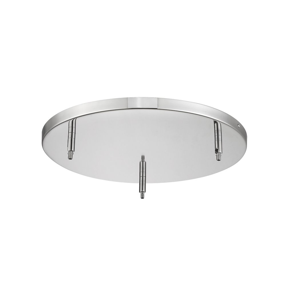 Z-Lite 3 Light Ceiling Plate, Chrome Frame Finish. Picture 1
