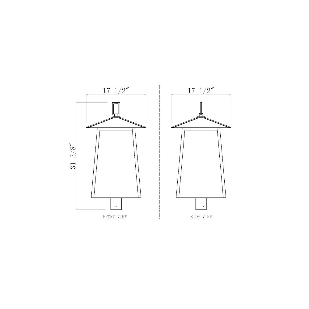 Z-Lite 6 Light Outdoor Post Mount Fixture. Picture 6
